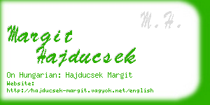 margit hajducsek business card